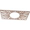 Ekena Millwork Hoover Wood Fretwork Pierced Ceiling Medallion, Wood (Paint Grade), 40"W x 20"H x 14 3/4"ID x 3/8"T CMWP40X20X0375HOMF - alternate 2